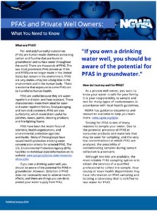 pfas well owners fact sheet pfas well owners fact sheet